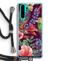 Papegaaien: Huawei P30 Pro Transparant Hoesje met koord