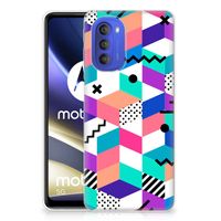 Motorola Moto G51 5G TPU Hoesje Blokken Kleurrijk - thumbnail