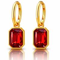Cilla Jewels Oorringen Goudkleurig Rood Kristal