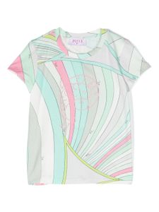 PUCCI Junior t-shirt à imprimé graphique - Vert