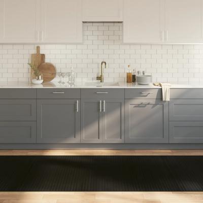 VidaXL Vloerkleed rechthoekig 100x500 cm bamboe zwart