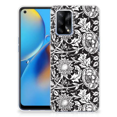 OPPO A74 4G | TPU Case | Black Flowers