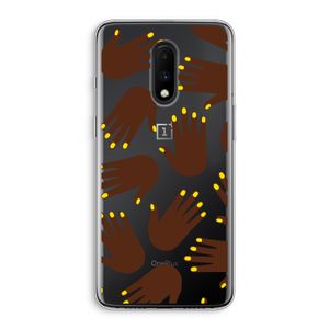Hands dark: OnePlus 7 Transparant Hoesje