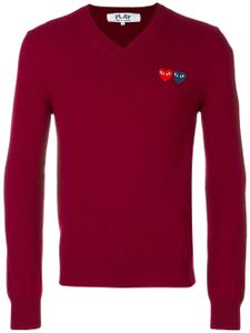 Comme Des Garçons Play pull à logo brodé - Rouge