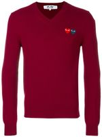 Comme Des Garçons Play pull à logo brodé - Rouge