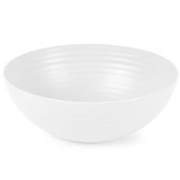 Serveerschaal/saladeschaal - D25 x H10.5 cm - kunststof - ivoor wit