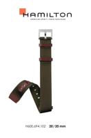 Horlogeband Hamilton H600.694.102.H690694106 Onderliggend Nylon/perlon Groen 20mm