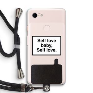 Self love: Pixel 3 XL Transparant Hoesje met koord