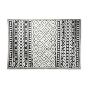 Buitenkleed ethnic - zwart/wit - 160x230 cm