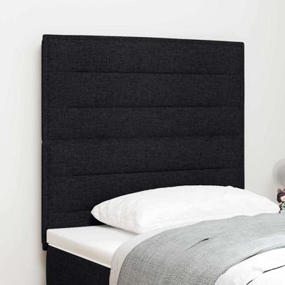 LED Hoofdbord met LED -striplichten Zwart 100 cm Stof