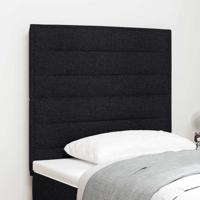 LED Hoofdbord met LED -striplichten Zwart 100 cm Stof