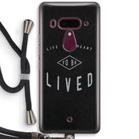 To be lived: HTC U12+ Transparant Hoesje met koord