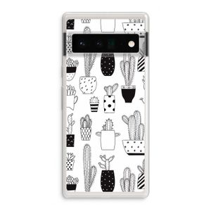 Cactusmotief: Google Pixel 6 Pro Transparant Hoesje
