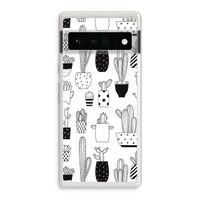 Cactusmotief: Google Pixel 6 Pro Transparant Hoesje