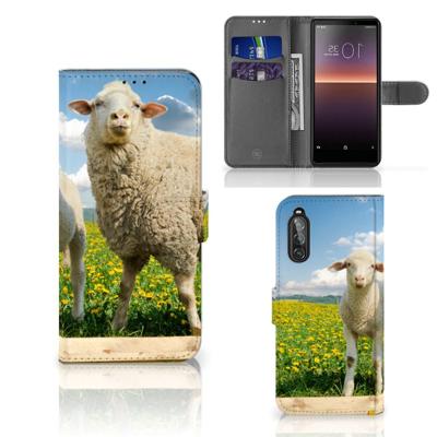 Sony Xperia 10 II | Telefoonhoesje | Met pasjeshouder | Schaap en Lammetje