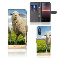 Sony Xperia 10 II | Telefoonhoesje | Met pasjeshouder | Schaap en Lammetje