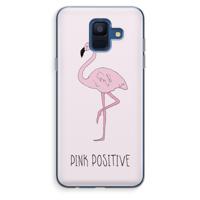 Pink positive: Samsung Galaxy A6 (2018) Transparant Hoesje