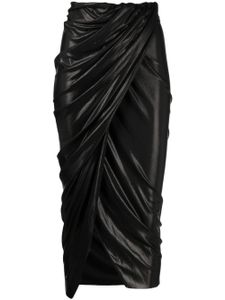 Rick Owens Lilies jupe drapée à taille haute - Métallisé