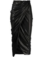 Rick Owens Lilies jupe drapée à taille haute - Métallisé