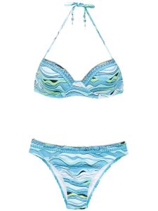 Amir Slama embroidered bikini - Bleu