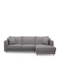 Rivièra Maison Loungebank 'Kendall' Rechts, Oxford Weave, kleur Steel Grey - thumbnail