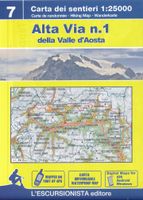 Wandelkaart 7 Alta Via 1 della Valle d'Aosta - gids en kaart | L'Escursionista editore - thumbnail