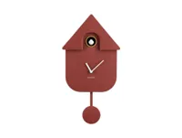 Wall clock Modern Cuckoo ABS red ochre
