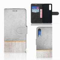 Huawei P30 | Book Style Case | Wood Concrete