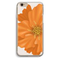Orange Ellila flower: iPhone 6 / 6S Transparant Hoesje
