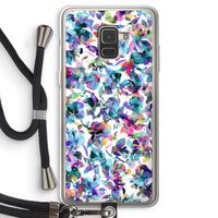 Hibiscus Flowers: Samsung Galaxy A8 (2018) Transparant Hoesje met koord