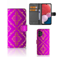 Wallet Case Samsung Galaxy A13 (4G) Barok Roze - thumbnail