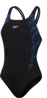 Speedo Eco+ Hyperboom Badpak Dames Zwart/blauw maat 44 - thumbnail