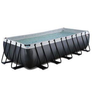 EXIT Black Leather zwembad - 540 x 250 x 122 cm - met zandfilterpomp en trap