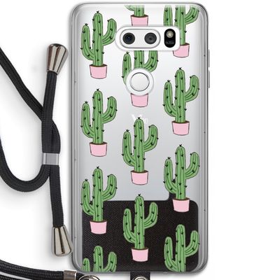 Cactus Lover: LG V30 Transparant Hoesje met koord