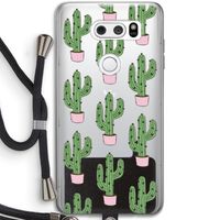 Cactus Lover: LG V30 Transparant Hoesje met koord