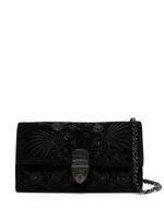 Aspinal Of London pochette Mayfair à fleurs brodées - Noir