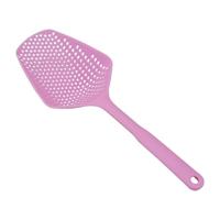 Kunststof afvoer schop Strainers water lekken Shovel keuken koken ijs schop vergiet (roze) Kunststof afvoer schop Strainers water lekken Shovel keuken koken ijs schop vergiet (roze)