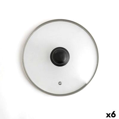 Pannedeksel Quid Renova Transparant Glas Ø 30 cm (6 Stuks)