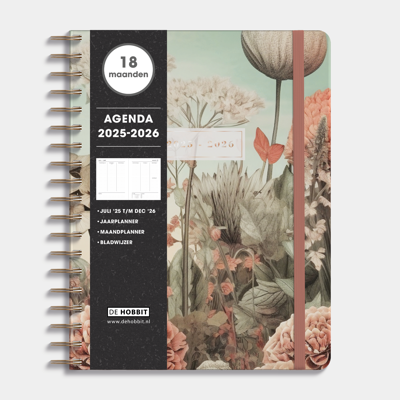 A4 Ringbandagenda 18 Maanden 2025 - 2026 Veldbloemen