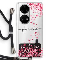 Hartjes en kusjes: Huawei P50 Pro Transparant Hoesje met koord