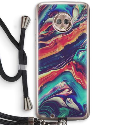 Chameleon Sun: Motorola Moto G6 Transparant Hoesje met koord