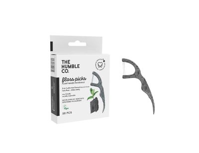 The Humble Co. Tandenstokers + flosdraad - mint & houtskool
