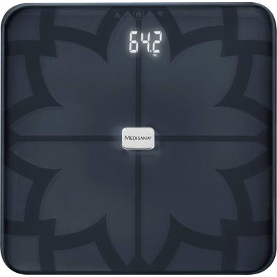 Medisana BS 450 sw Analyse-personenweegschaal Digitaal Weegbereik (max.): 180 kg Zwart Met Bluetooth, ITO-sensoren