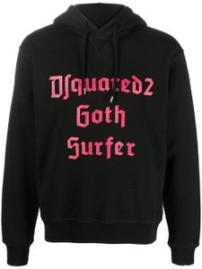 DSQUARED2 hoodie à slogan imprimé - Noir