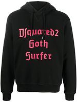 DSQUARED2 hoodie à slogan imprimé - Noir