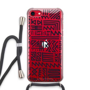 Marrakech print: iPhone SE 2020 Transparant Hoesje met koord