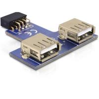 Delock USB 2.0 Adapter [2x USB 2.0 bus A - 1x D-sub stekker 9-polig] 41824