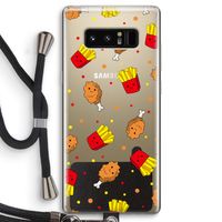 Chicken 'n Fries: Samsung Galaxy Note 8 Transparant Hoesje met koord