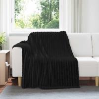 VidaXL Kleden 6 pcs zwart 200 x 150 cm fleece