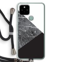 Combinatie marmer: Pixel 5 Transparant Hoesje met koord